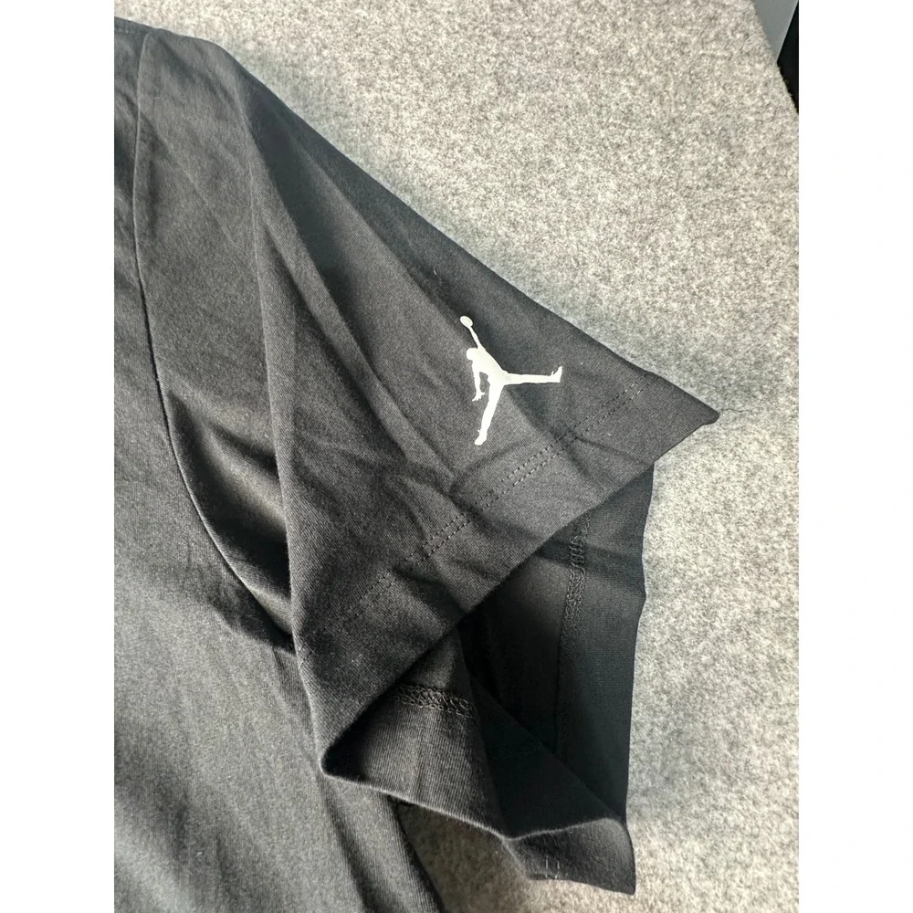 Jordan Mens Christmas Fireplace AJ1 Graphic T-Shirt Black 3XL CI1327-010